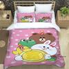 Sunflower Cartoon BROWN & FRIENDS Printed Bedding Set – Duvet Cover Set – A luxurious gift for teenage girls, suitable for doubl