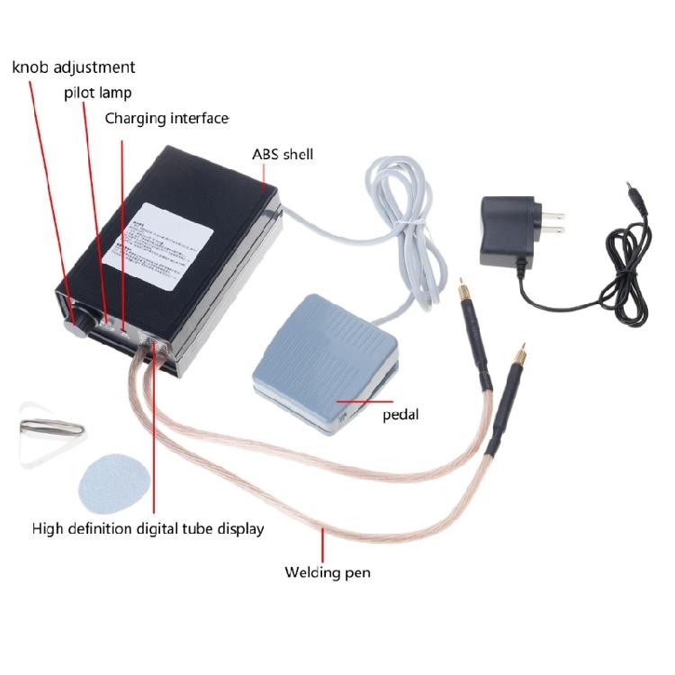 8000W Handheld Point Welder 18650 Battery Pack Welding Device with Nine Level Power Adjustment for Battery DIY Projects