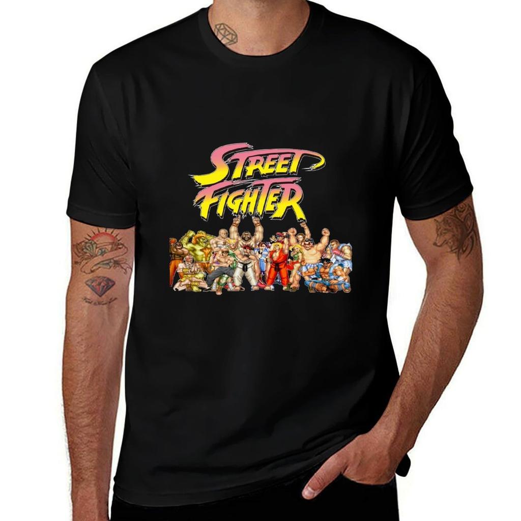 Street Fighter Retro Game Tshirt Work Utility Casual Tee Shirt