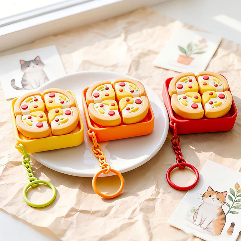 Mini Gourmet Keychain Decompression Toy Anxiety Relief Toy Fried Egg Burger Sushi Avocado Durian Pendant Bag Backpack Decor