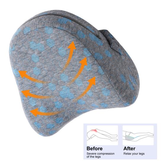 Leg Pillow for Side Sleepers Hip Alignment Pillow Knee Cushion with Adjustable Strap Reduce Joint Pressure for Hip Pain Relief Home Dorm Bed Use