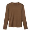 Damen Herbst- und Winter Warme Gepolsterte und Verdickte Unterzieh-Tops mit Mittelhohem Kragen und Langen Ärmeln