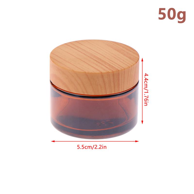 

5/10/15/20/30/50/60/100G Dark Tan Cream Bottle Glass Separate Bottle Face Cream Eye Cream Box Travel Empty Cosmetic Container