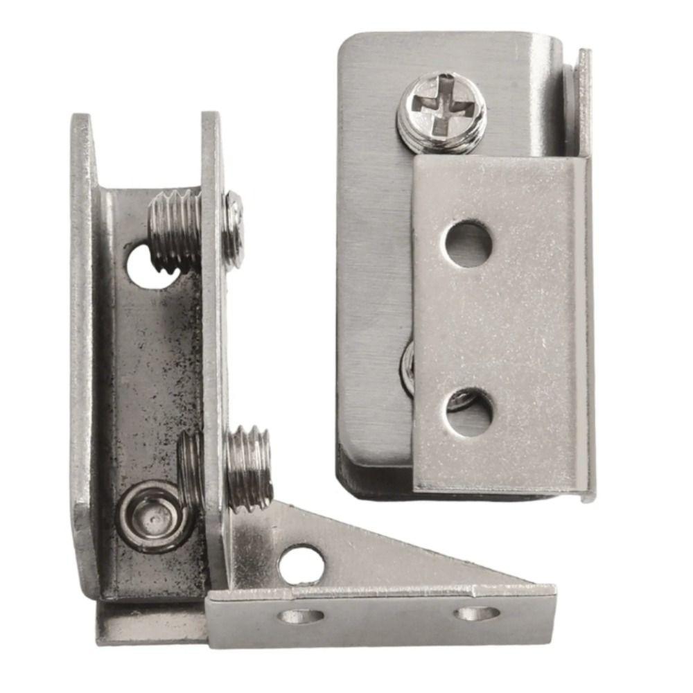 Non-perforated Glass Door Hinge Side Mounted Cabinet Glass Hinge  Kitchen Shelves