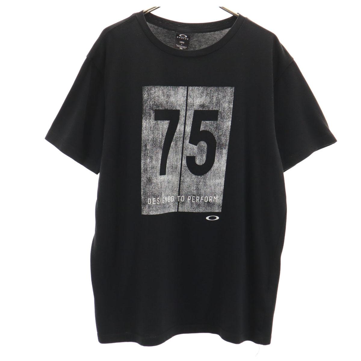 

OAKLEY Short sleeve T-shirt L black Men s Used