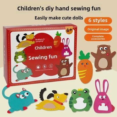 Cross-Border Kids' DIY Sewing Kit: Handmade Creative Doll Pendant - Fun Educational Toy Gift.