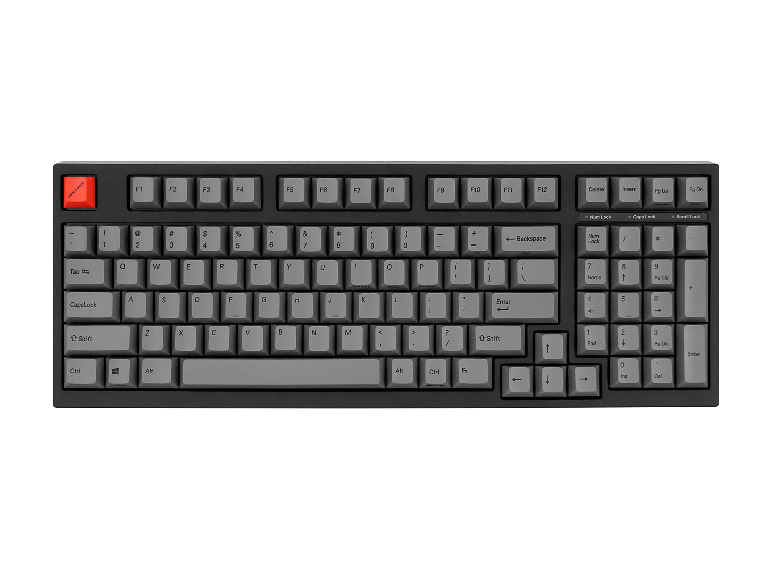 

ARCHISS Mechanical Keyboard Maestro2S English Layout Cherry MX Silent Red Axis AS-KBM98SRGB