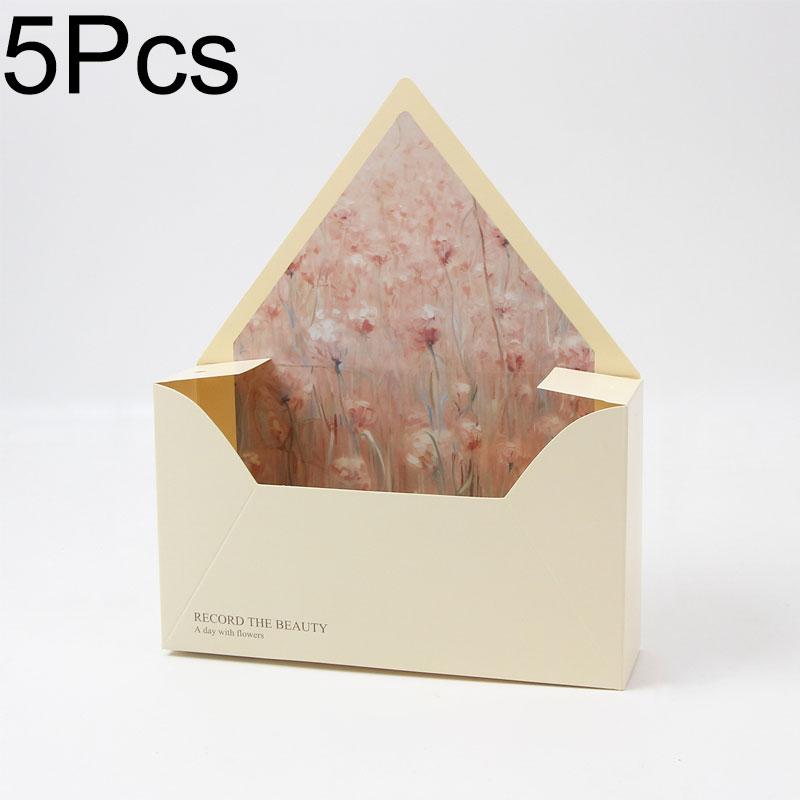 5 st Tryckt Miljövänlig Blomlåda DIY Papperspresentkuvert Kuvert Presentförpackning Bukettinslagning