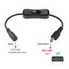 USB/Type C/Micro USB/Mini USB Male To 5.5x2.1mm Female Power Adapter Connector Cable Charging Adapter Converter 5V