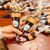 100 Pezzi Carta Stagnola Usa e Getta Porta Gelato Colore Solido Anti-Sporco Manico Spesso Manicotto Cono Gelato