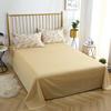 Simple Cotton Bed Sheet for Double Bed - Suitable for Summer & Student Dormitory, 40 Count, All Seasons