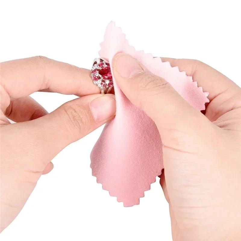 50 STÜCKE Glatte und Fusselnde Brillenputztücher Schmuck Gold Als Silber Poliertücher Glas Rückstandsfreie Reinigungsprodukte