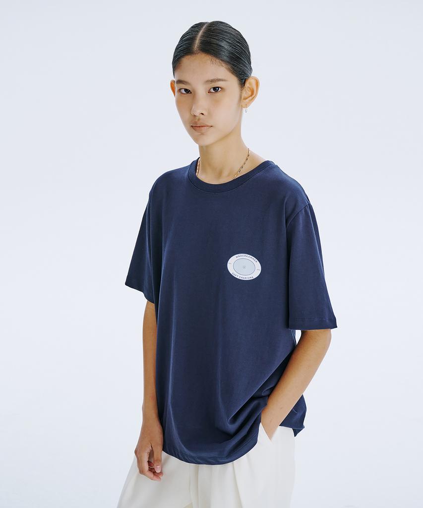 WNDERKAMMER Round Graphic T_Navy