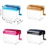 Portable Mini Manual Paper Shredder Transparent Hand Crank Paper Sharper ABS Non-slip Base Documents Paper Cutting Tool Office