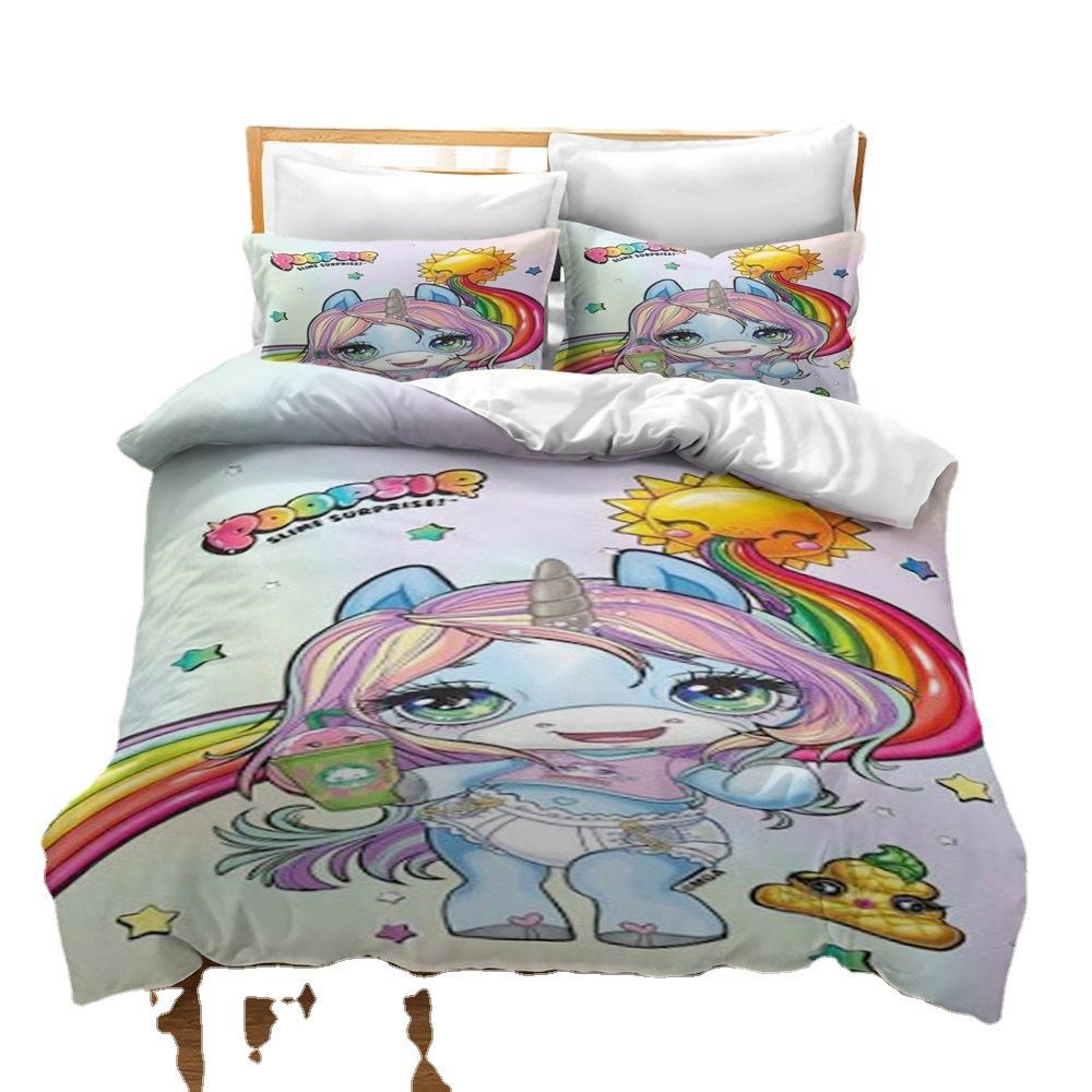 Bettwäsche-Set, Einhorn-Serie Größe Dreiteiliger Bettbezug