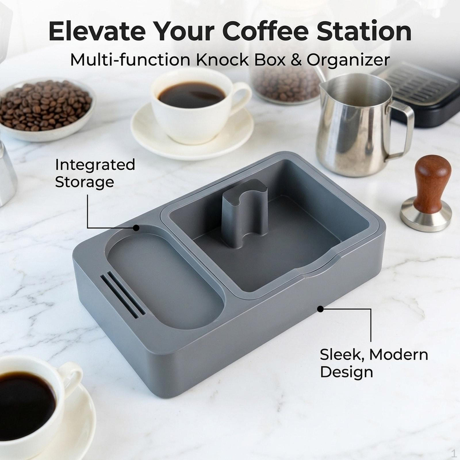 

, Coffee Portafilter Holder, Station Base for Restaurant Or Office. сірий колір