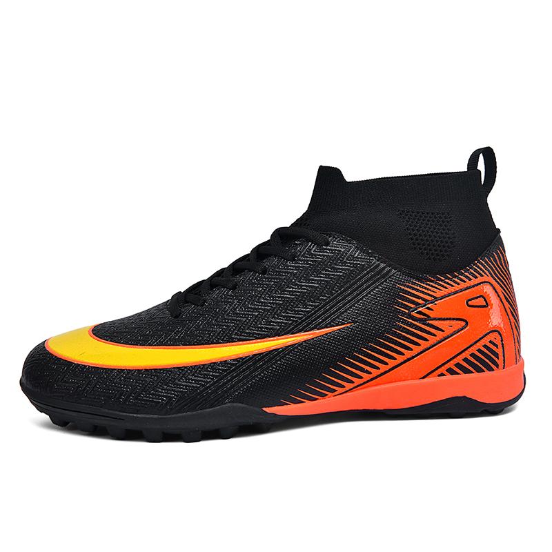 High Top Men Soccer Shoes Professional Football Boots Breathable Wear Resistant Training Match Sneakers Non Slip for Adult Sport