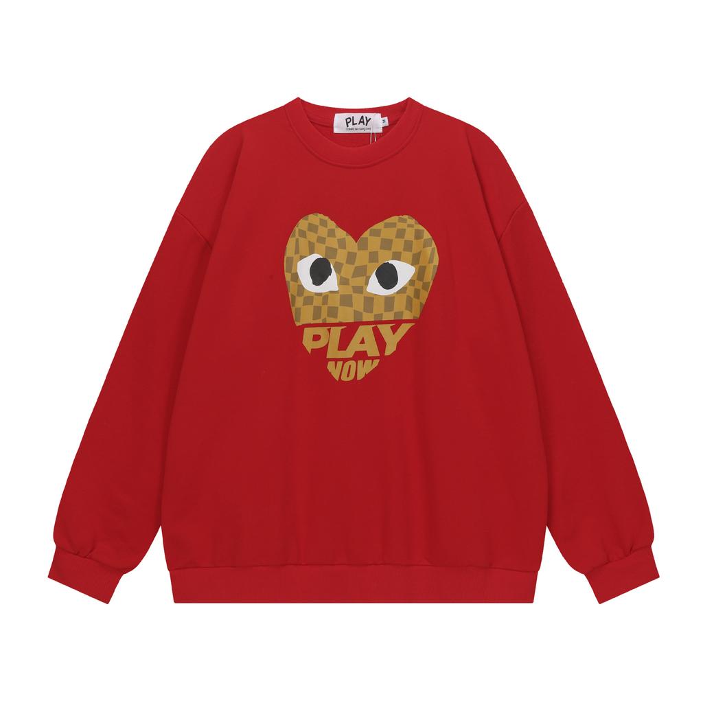 JB PLAY love Japanese fresh loose teen couple zipper hooded terry casual crew neck guard