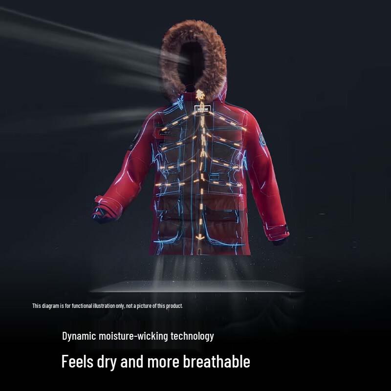 BOSIDENG B250242180 Extreme Cold Fur Collar Hooded Down Jacket