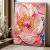 Elegant Framed Pearl Art DIY Set with Abstract Floral Peony 5D Sparkling Bead Canvas Painting Ready to Display Romantic Home Decor Gift