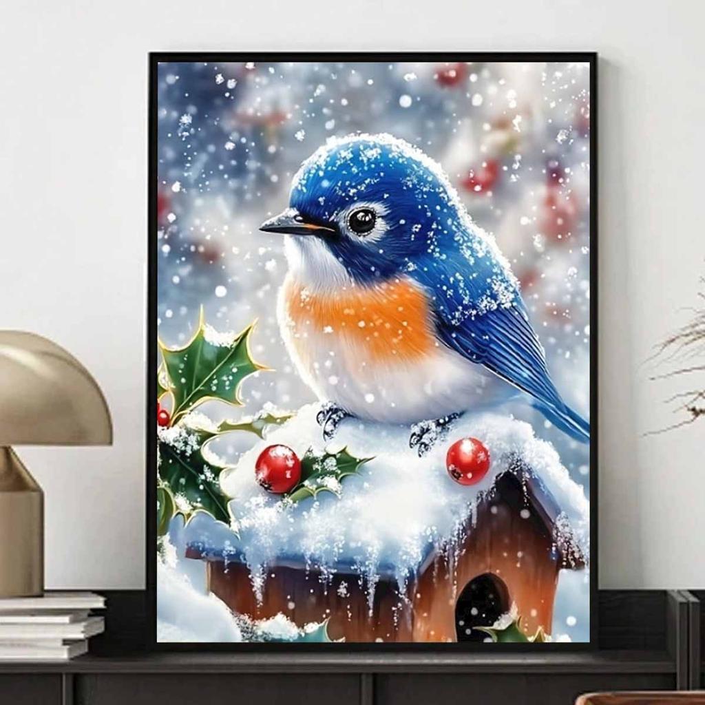 5D DIY Bird Diamond Art Set, Rhinestone Gemstone Cross-stitch Craft and Artwork for Home Wall Decoration