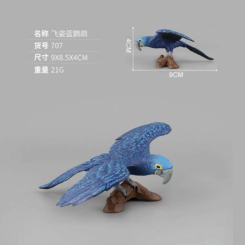 Realistic Pvc Parrot Figurines Set Of Six Colorful Decorative Animal Models