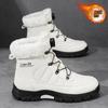 Warm snow boots piled thickened cotton boots outdoor skiing waterproof and non-slip cotton shoes Martin boots