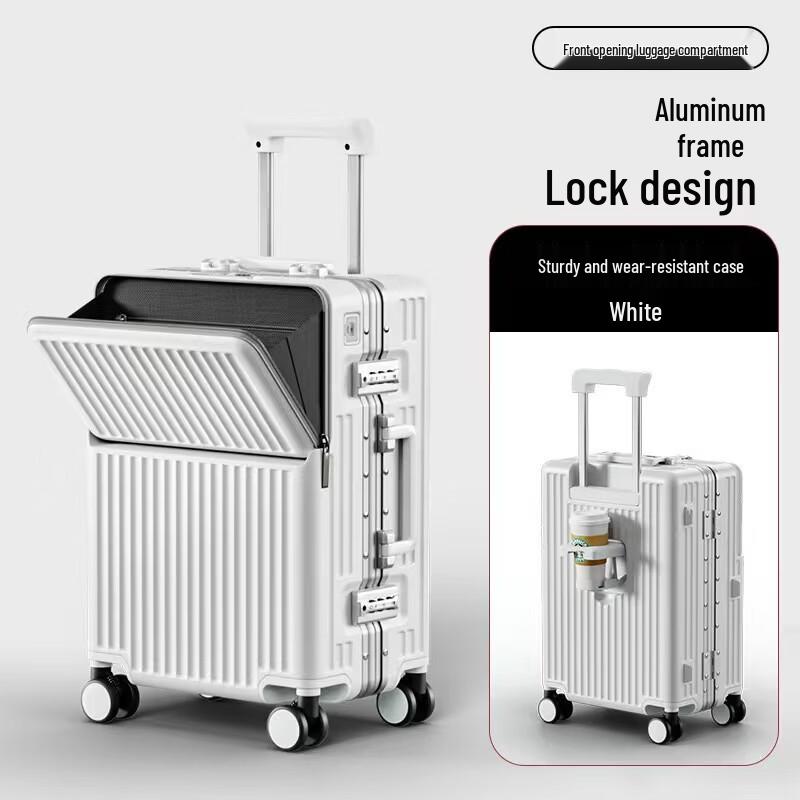 OKD 26-inch Front-Opening Aluminum Frame Luggage
