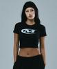 Mihag Motion Big Logo Crop T-Shirt (Black/White)