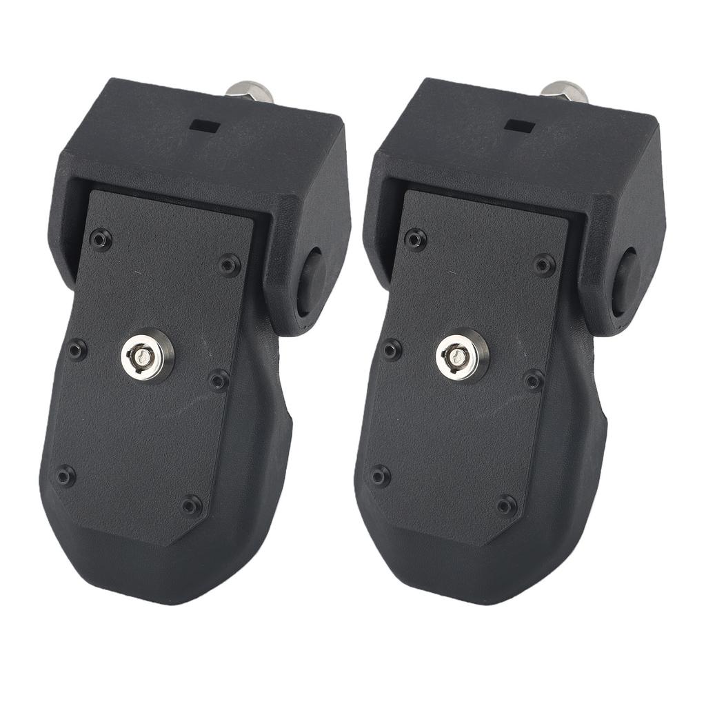 Locking Hood Latches with Key Heavy Duty Anti Theft Hood Lock Catch Replacement for Jeep Wrangler JL 2018 2026 Black