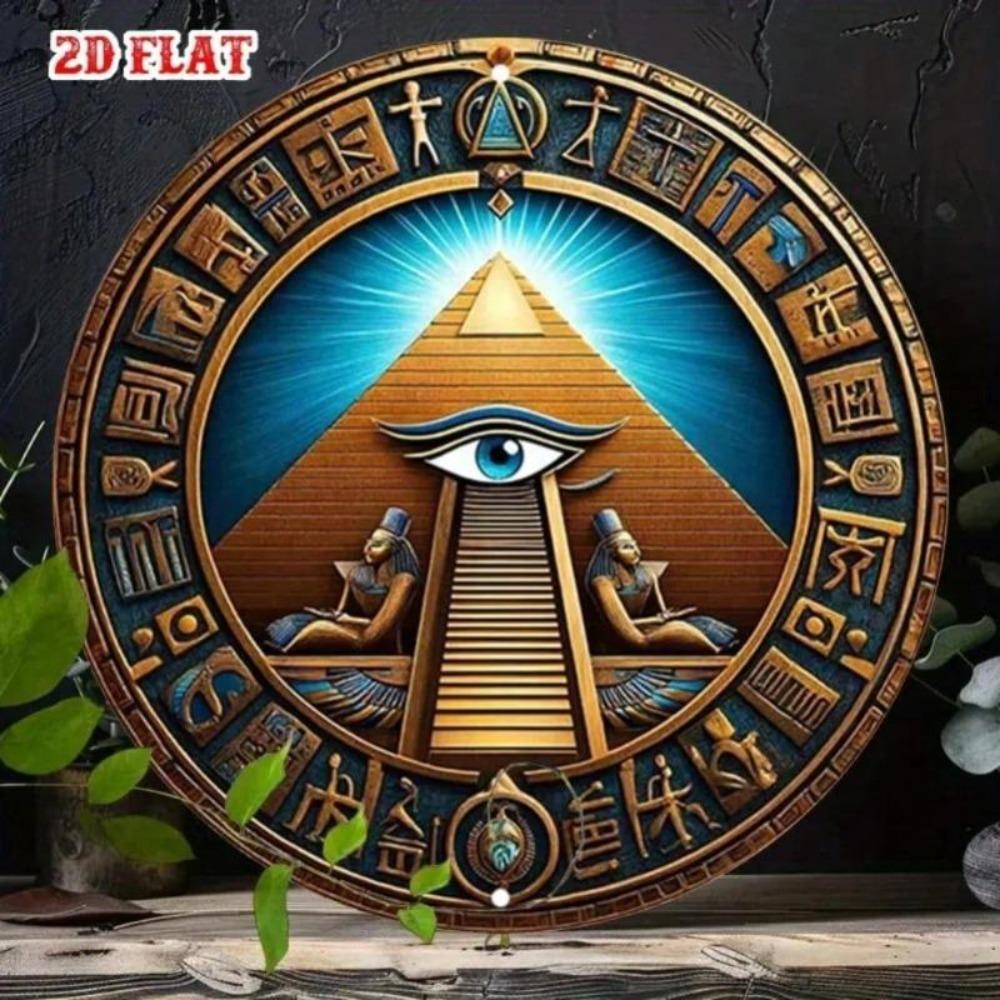 Egyptian Wall Art Metal Tin Sign Vintage Home Bar Cafe Decor