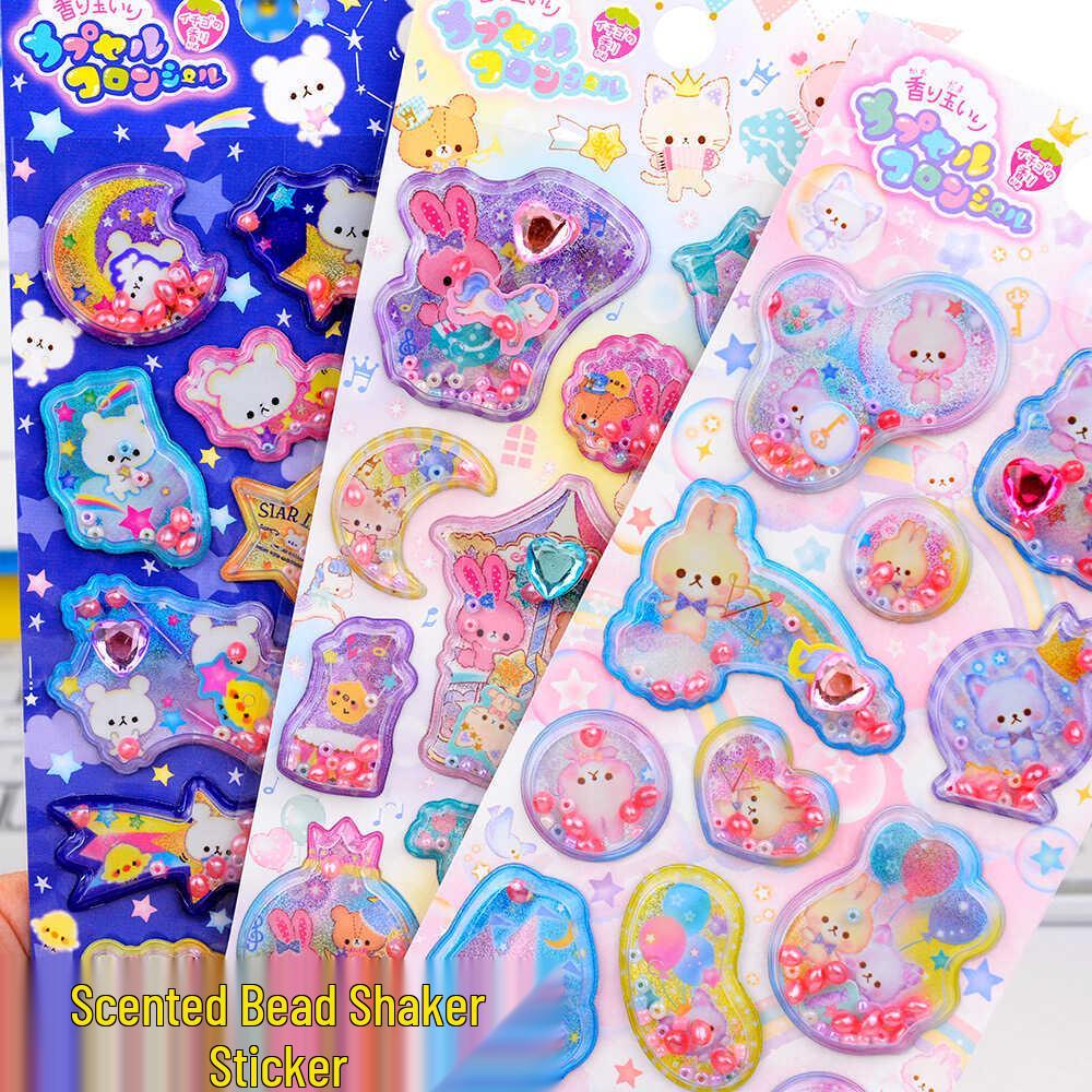 3D Scented Animal Glitter Shaker Stickers for Kids
