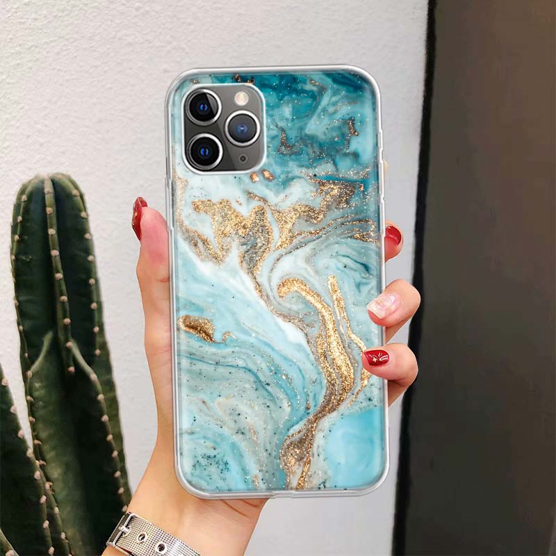 Granite Marble For iPhone 17 Air 16 15 14 Plus 13 Mini 12 11 Pro Max Phone Case 16E 7 Print 8 SE Fundas Cover Soft Coque 16 15 1