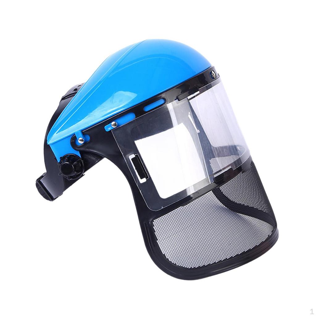 Ochranný štít na obličej s motorovou pilou, sečení kartáčů, ochranný štít na obličej, ochranný povrch, helma, síťovaný štít pro terénní úpravy