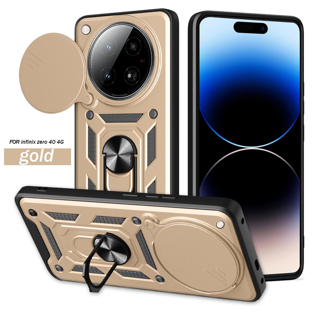 For Infinix Zero 40 4G Case Infinix Zero 40 5G Cover Magnetic Ring Holder Armor Phone Case Slide Camera Protect Back Cover