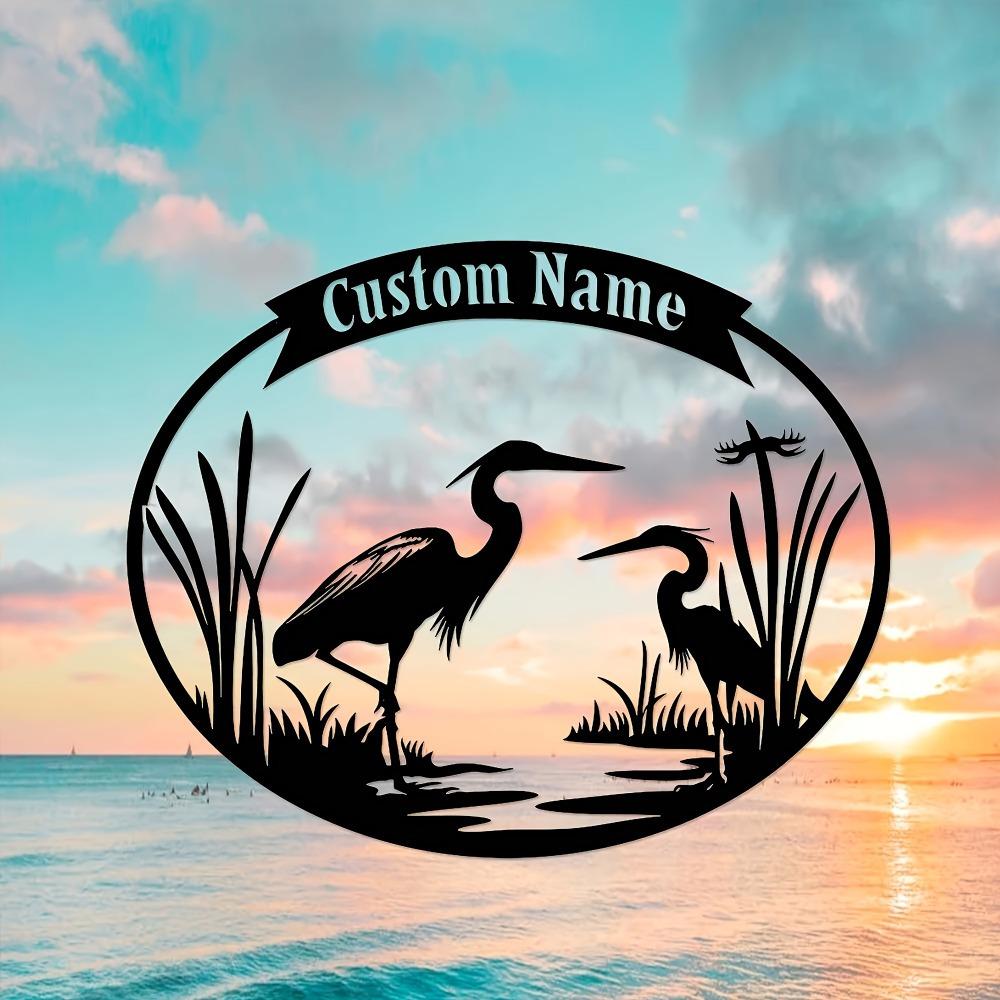 Unique Exclusively Designed Custom Metal Wall Art Ostrich Pattern Versatile Indoor Outdoor Party Holiday Gift