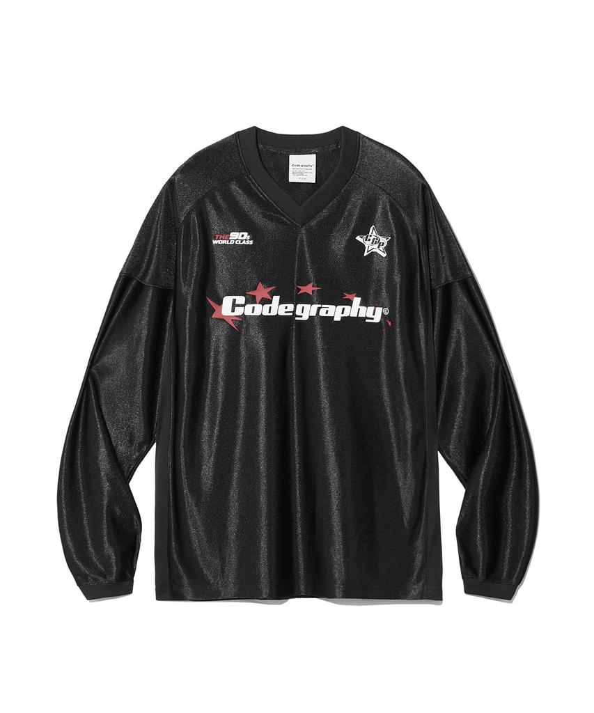CGP (Women) Sporty Metallic Jersey Long Sleeve_Black
