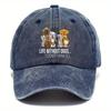 Life Without Dogs I Dont Think So Graphic Baseball Cap Dog Lover Unisex Washed Cotton Adjustable Casual Hat