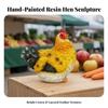 Hühnerfigur Handgefertigte Statue Handgefertigt für Terrasse, Blumentopf