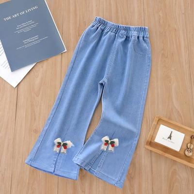 Girls' Jeans Girls' Spring and Summer Casual Pants Children's Flared Thin Micro Flared Pants