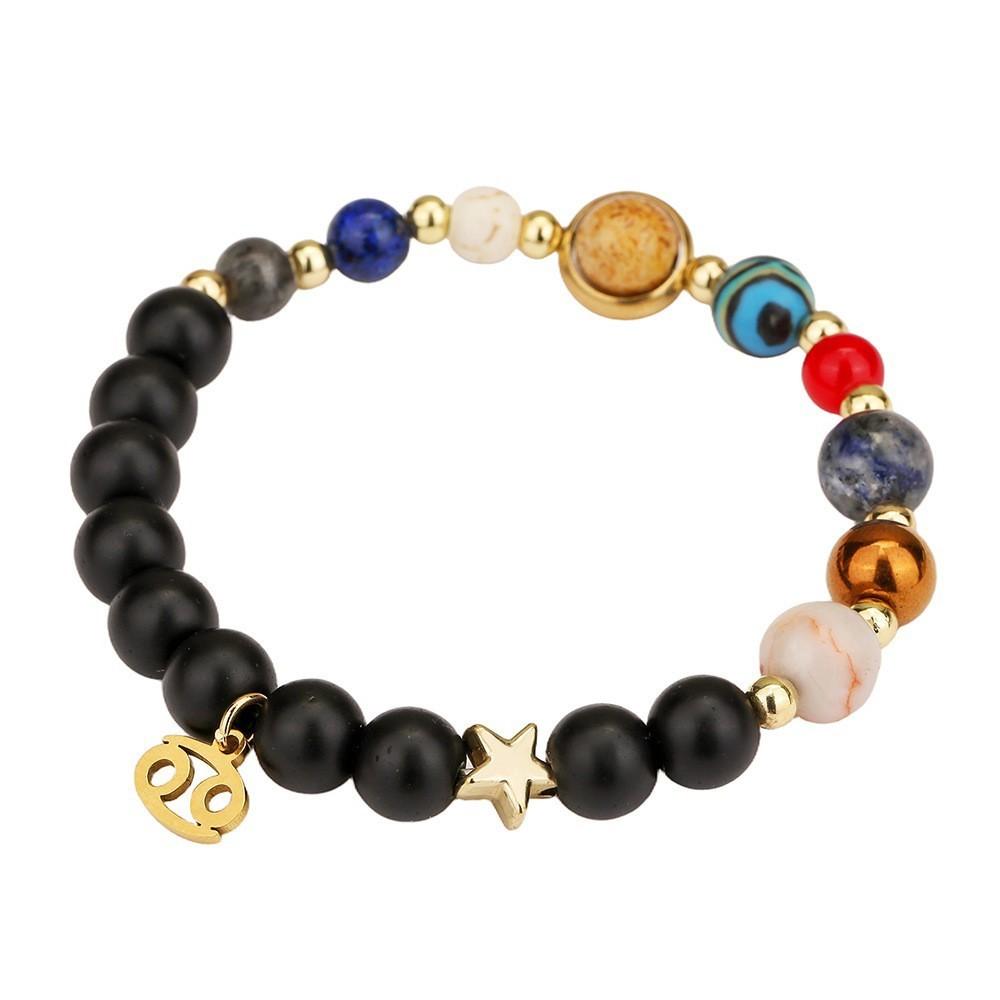 Sternbild Handgefertigt Stein Stahl Anhänger Armband Für Frauen Geschenkidee