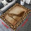 Leopard Print Mat 1pc Machine Washable Soft Rug for Living Room Bedroom Nursery Entrance Outdoor Terrace Garden Carpet