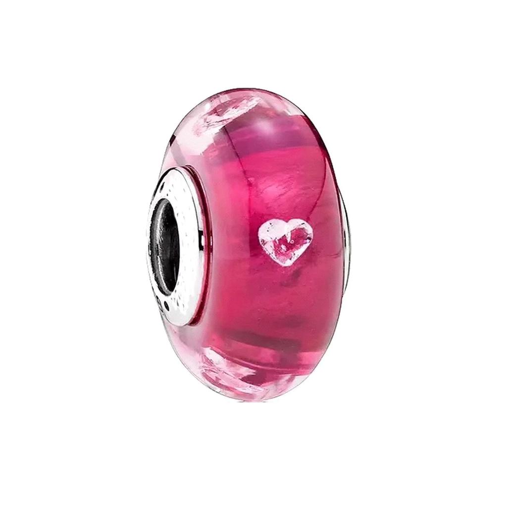 Original Copper Murano Glass Charm Colorful Footprint Cute Cat Claw Charm For Necklace Bracelet Diy Women Jewelry