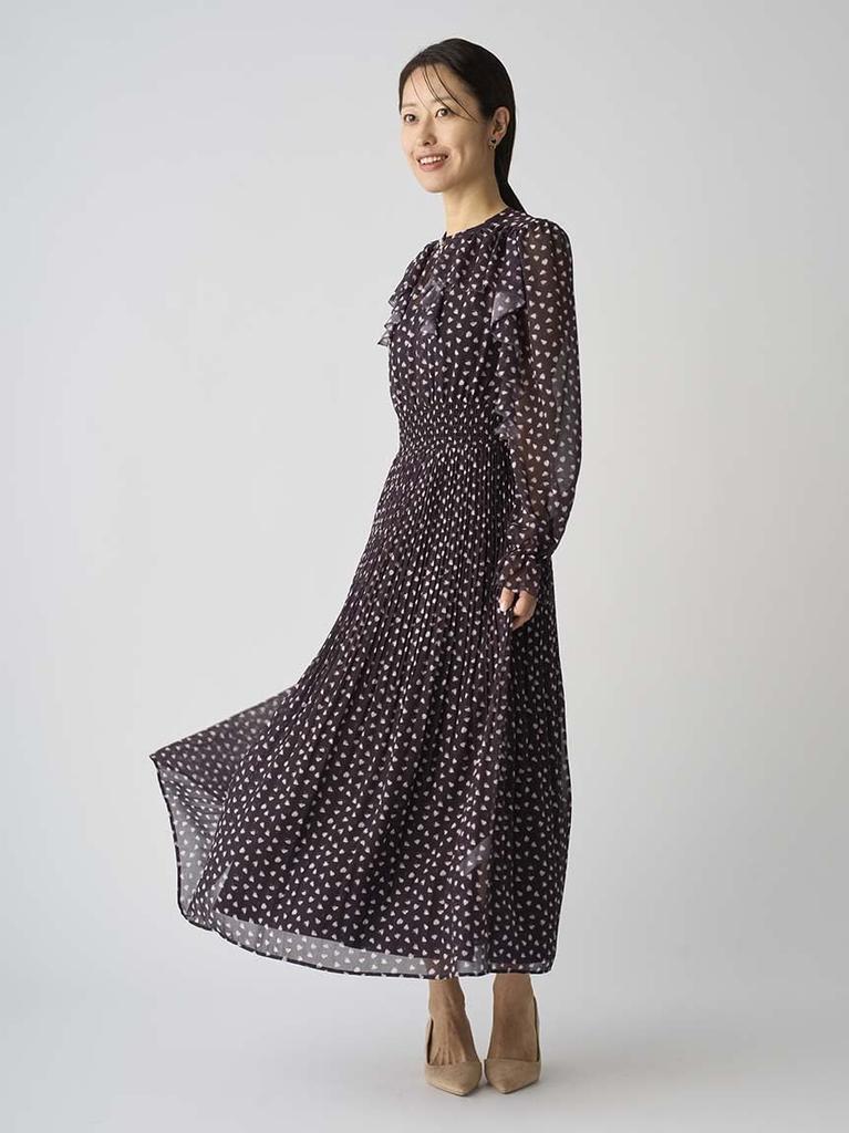 HM Collaboration Heart Motif Print Dress CWFO251110BLK36