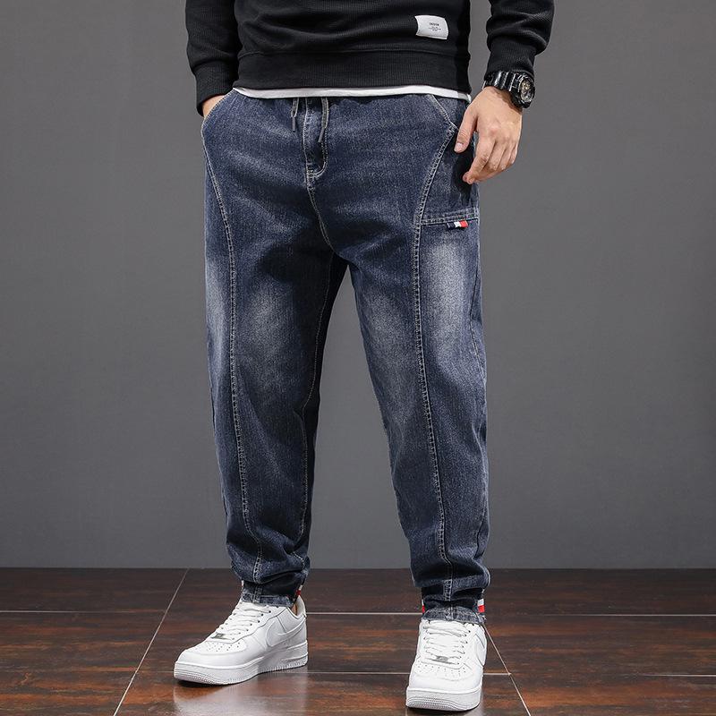 Xiaofeiniu Men's Elastic Waist Skinny Jeans: Fashionable, Versatile, Comfortable Fit for All Sizes