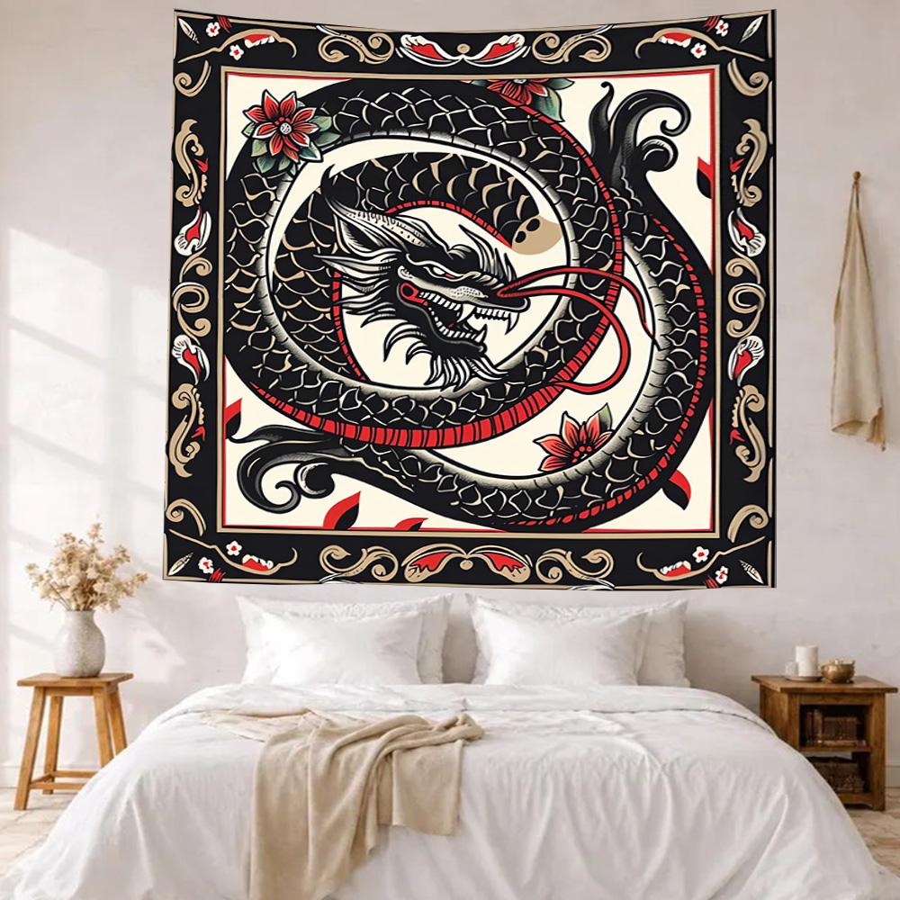 Dragon Wall Decor Tapestry Art For Pet Memorial Birthdaywedding Party Backdrop Family Gift