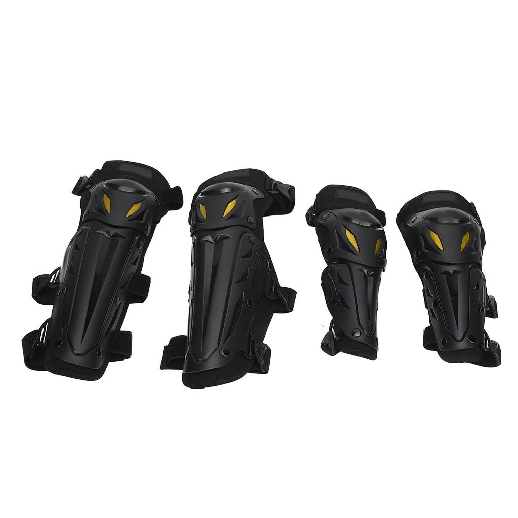 Motorrad Knie-Schienbeinprotektoren mit Ellbogenschützer Elastischer Riemen Motocross Knie Rüstung für Dirtbike Racing