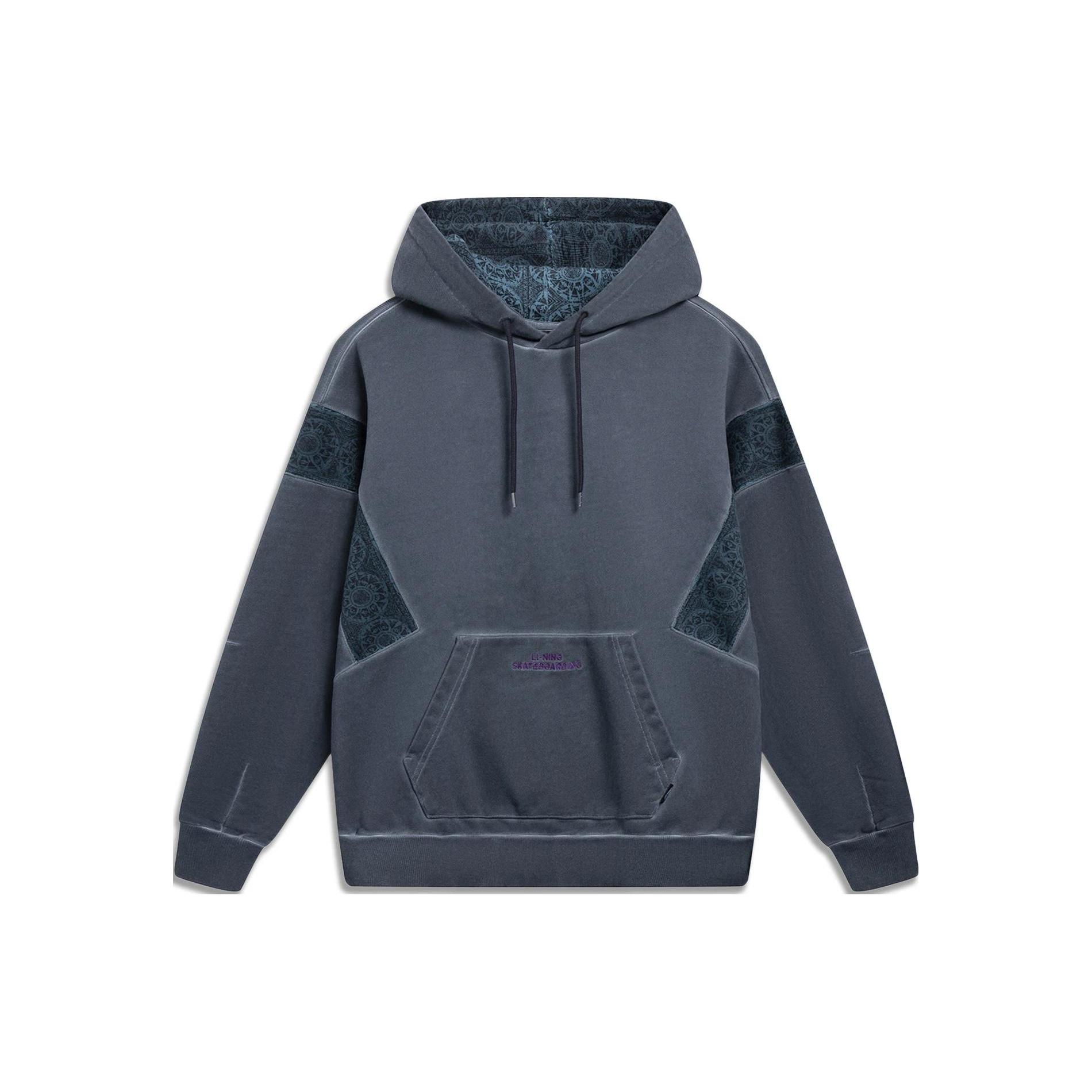 Li Ning Sweatshirts Unisex Black Hooded Moderate Regular AWDT221-1 M