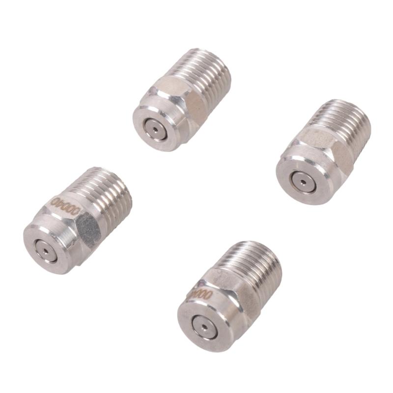 4Pcs Heavy Duty Steel Nozzles Head Tips for Industrial Cleaning Applications Providing Efficient Flow and Easy Connection