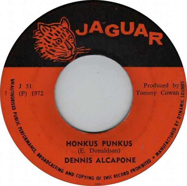 

7-дюймовая пластинка DENNIS ALCAPONE THE DYNAMITES Honkus Punkus The Lion Sleeps Ve J51 Jaguar 1972 Ямайка Регги Ска Даб Б/у